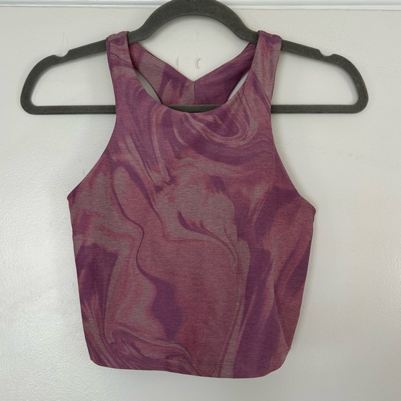 Beyond Yoga Softmark Focus Cropped Racerback Tank Chai Iris Melt S - Picture 1 of 6